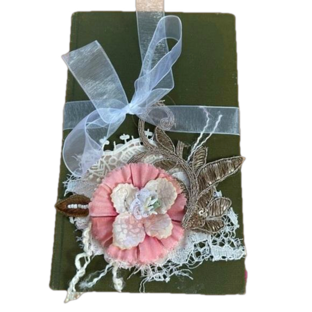 Handmade Small Art Journal Recycled Book Cover 56 Pages